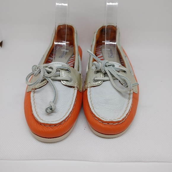 Sperry top sider orange and white boat shoe - Picture 7 of 8